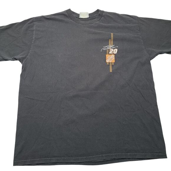 Vintage NASCAR Tony Stewart The Home Depot Racing T-Shirt Size XL Black Y2K 2004 - Picture 4 of 8